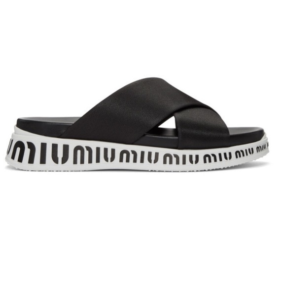 Miu Miu Shoes - Miu Miu Black Nylon Tech Sandals